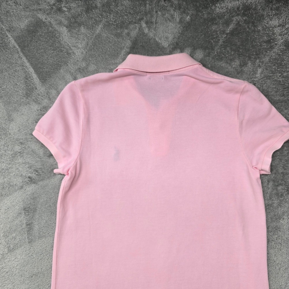 Polo Ralph Lauren The Mesh Mini Polo Dress Womens S Pink Blue Pony Cotton - Picture 9 of 13